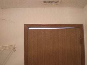 Uneven door from cracked foundation