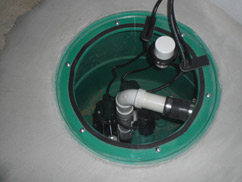 Batter Back-Up Sump Pump In Floor