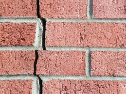 cracked red bricks