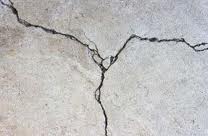 Close up of Concrete floor cracks
