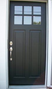 black front door
