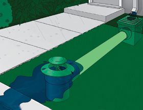 surface drainage installed drawing